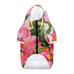 Alstroemeria Flower Print Dog Zip Up Hoodie
