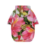 Alstroemeria Flower Print Dog Zip Up Hoodie