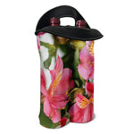 Alstroemeria Flower Print Double Neoprene Wine Tote