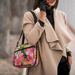 Alstroemeria Flower Print Double Strap Bible Bag