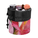 Alstroemeria Flower Print Drawstring Makeup Bag