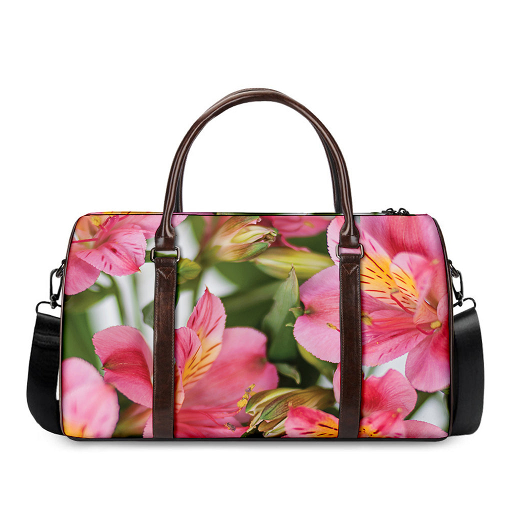 Alstroemeria Flower Print Duffle Bag