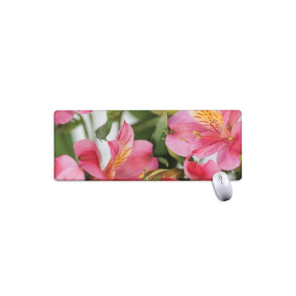 Alstroemeria Flower Print Extended Mouse Pad