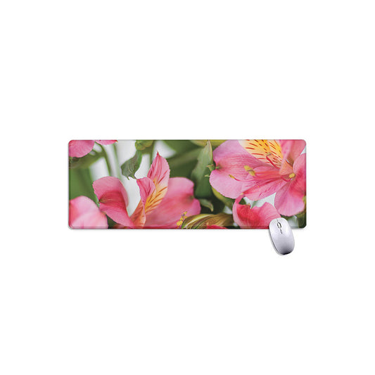 Alstroemeria Flower Print Extended Mouse Pad