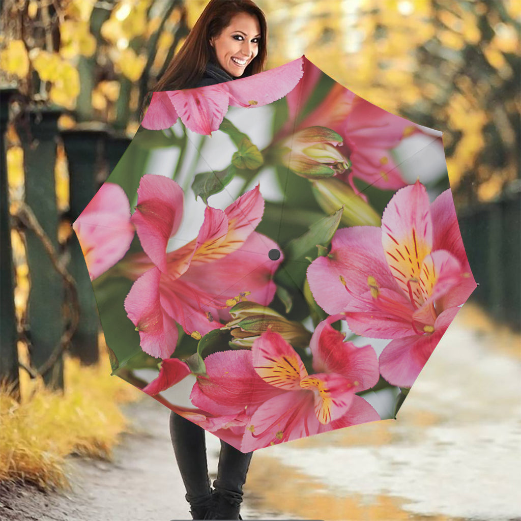 Alstroemeria Flower Print Foldable Umbrella