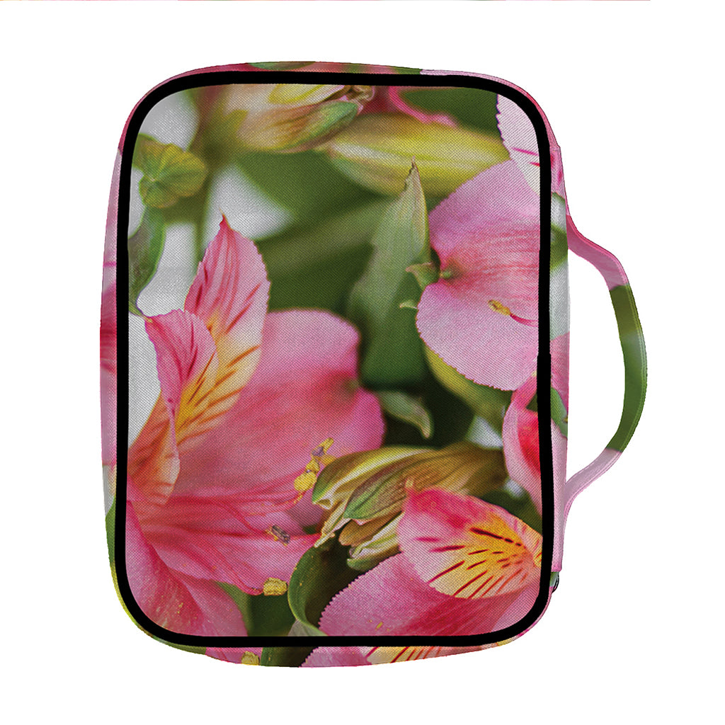 Alstroemeria Flower Print Front Pocket Bible Bag
