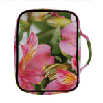 Alstroemeria Flower Print Front Pocket Bible Bag