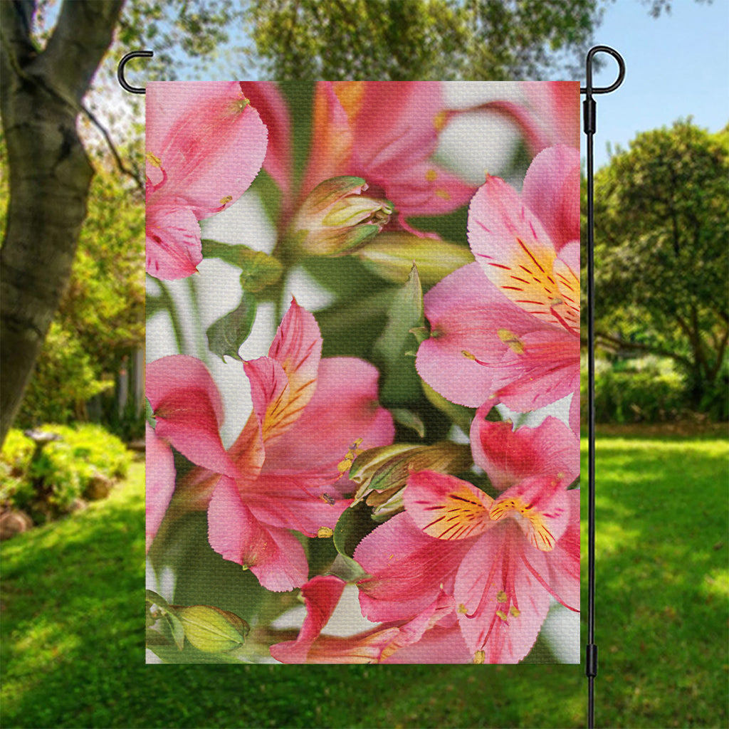 Alstroemeria Flower Print Garden Flag