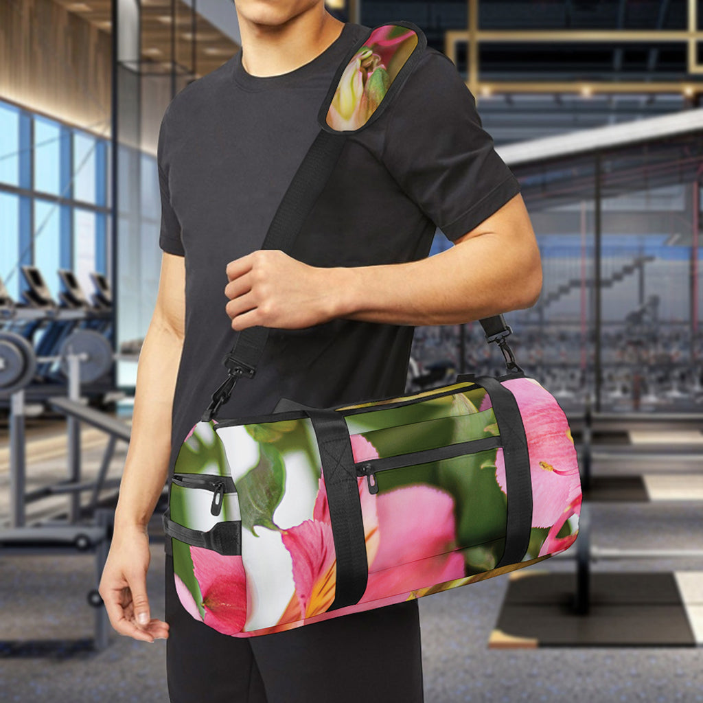 Alstroemeria Flower Print Gym Bag