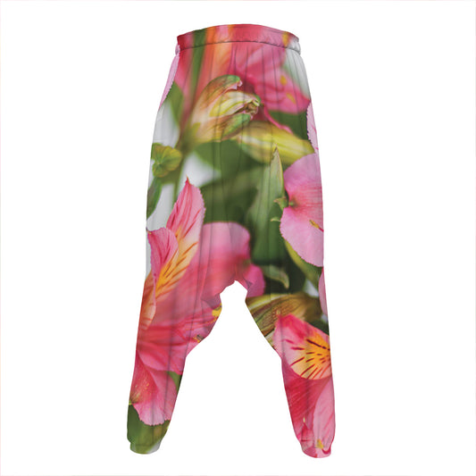 Alstroemeria Flower Print Hammer Pants