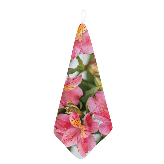 Alstroemeria Flower Print Hand Towel