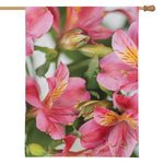 Alstroemeria Flower Print House Flag