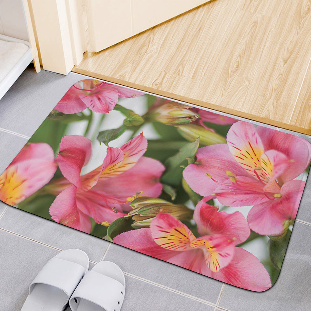 Alstroemeria Flower Print Indoor Door Mat