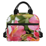 Alstroemeria Flower Print Insulated Lunch Bag