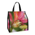 Alstroemeria Flower Print Insulated Lunch Tote
