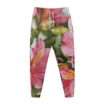 Alstroemeria Flower Print Jogger Pants