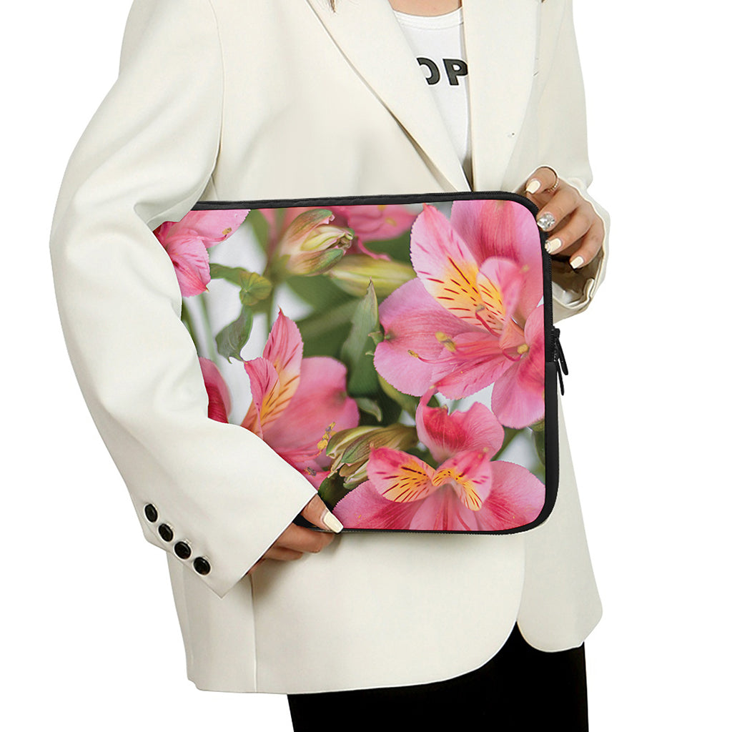 Alstroemeria Flower Print Laptop Sleeve