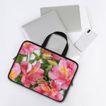 Alstroemeria Flower Print Laptop Sleeve With Handle