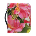 Alstroemeria Flower Print Leather Bible Cover