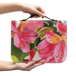 Alstroemeria Flower Print Leather Bible Cover