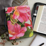 Alstroemeria Flower Print Leather Bible Cover