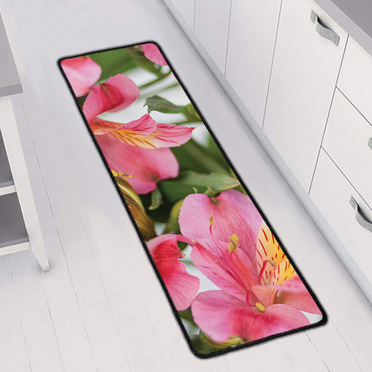 Alstroemeria Flower Print Long Kitchen Mat