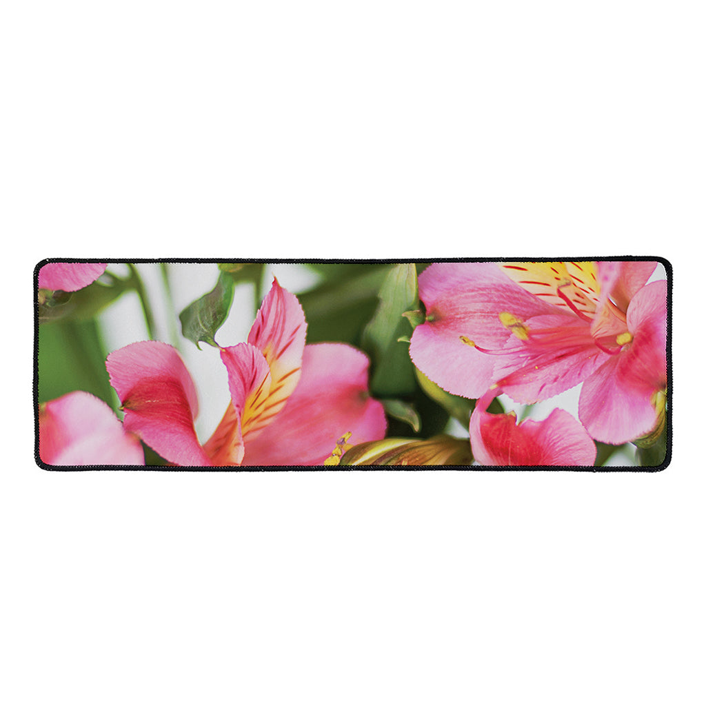 Alstroemeria Flower Print Long Kitchen Mat