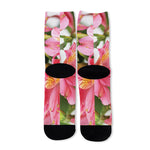 Alstroemeria Flower Print Long Socks