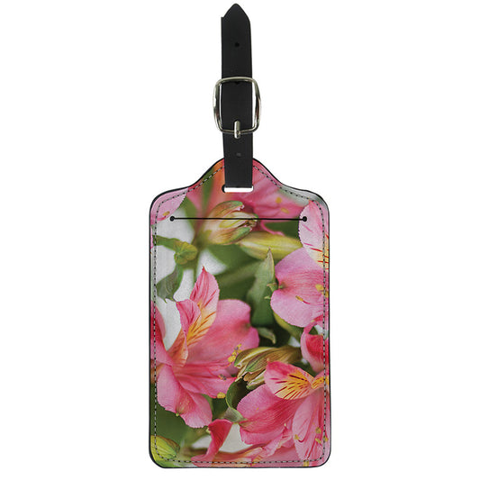 Alstroemeria Flower Print Luggage Tag