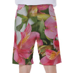 Alstroemeria Flower Print Men's Beach Shorts