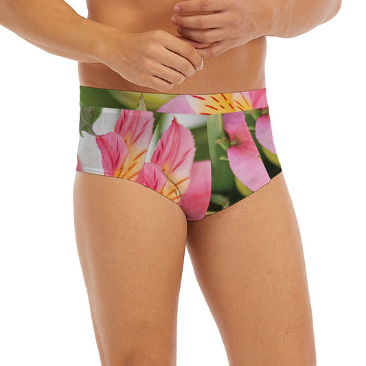 Alstroemeria Flower Print Men's Briefs