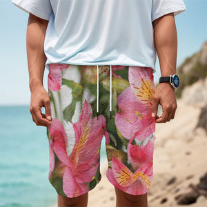 Alstroemeria Flower Print Men's Cargo Shorts