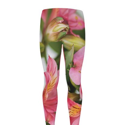 Alstroemeria Flower Print Men's leggings
