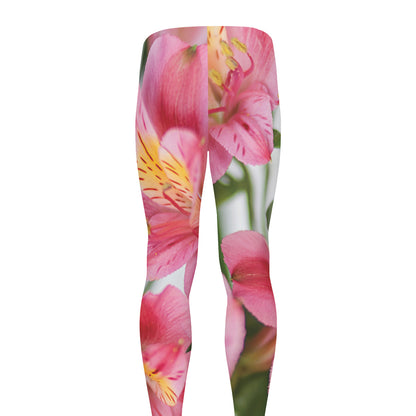Alstroemeria Flower Print Men's leggings