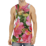 Alstroemeria Flower Print Men's Muscle Tank Top