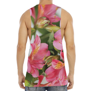 Alstroemeria Flower Print Men's Muscle Tank Top