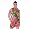 Alstroemeria Flower Print Men's Romper