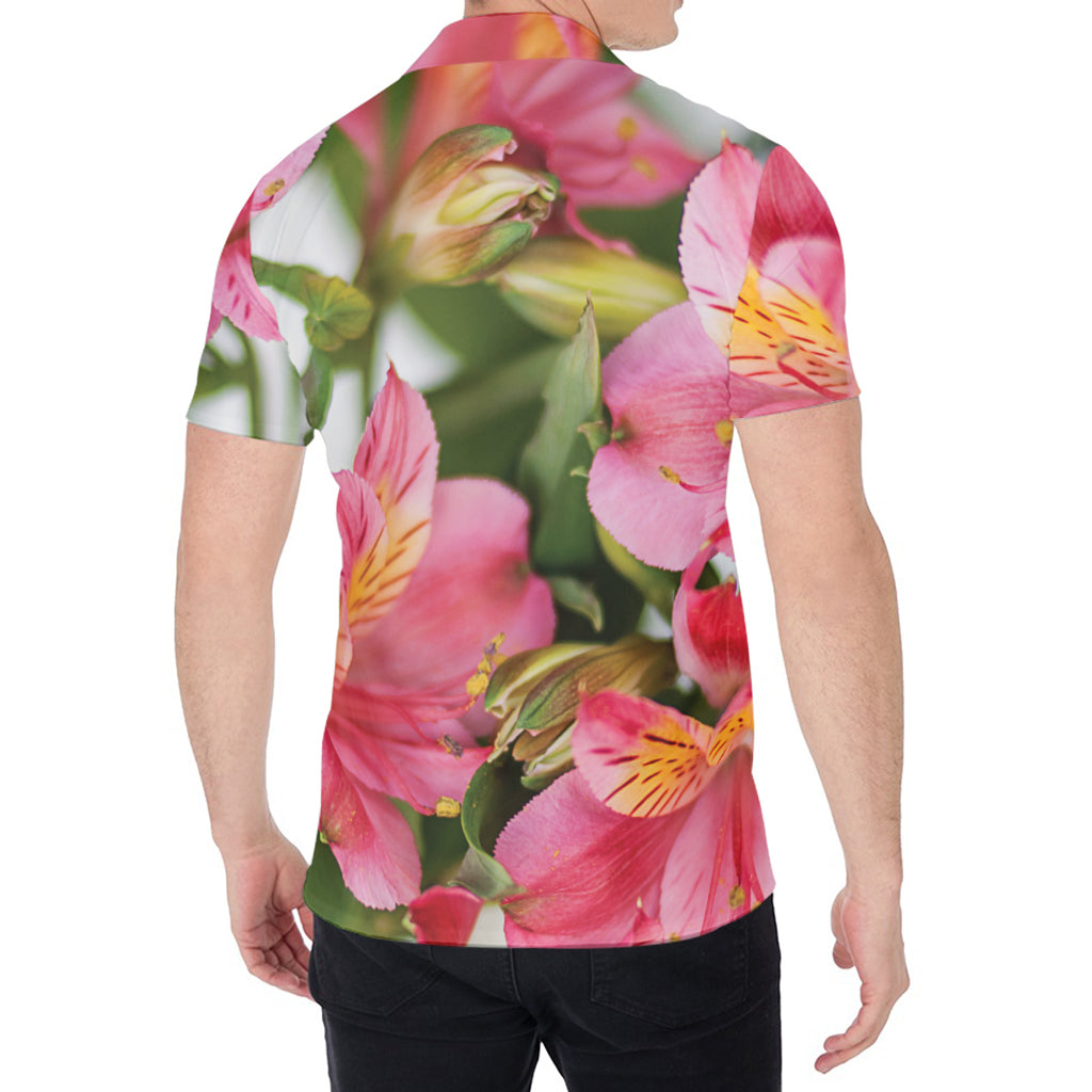 Alstroemeria Flower Print Men's Shirt