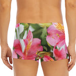 Alstroemeria Flower Print Men's Short Boxer Briefs