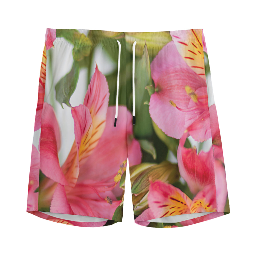 Alstroemeria Flower Print Men's Sports Shorts