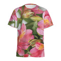 Alstroemeria Flower Print Men's Athletic T-Shirt