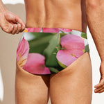 Alstroemeria Flower Print Men's Swim Briefs