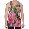 Alstroemeria Flower Print Men's Velvet Tank Top