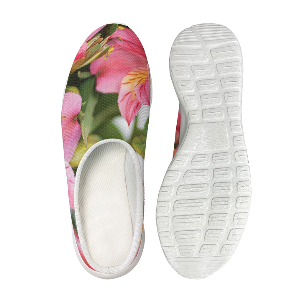 Alstroemeria Flower Print Mesh Casual Shoes
