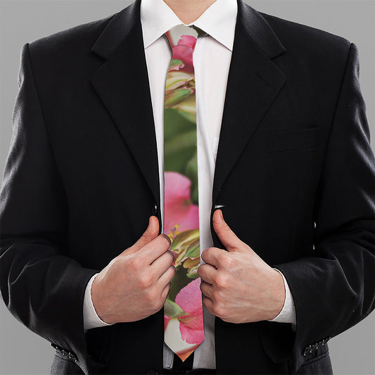 Alstroemeria Flower Print Necktie