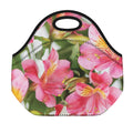 Alstroemeria Flower Print Neoprene Lunch Bag