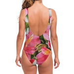 Alstroemeria Flower Print One Piece Swimsuit