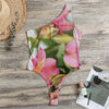 Alstroemeria Flower Print One Shoulder Bodysuit