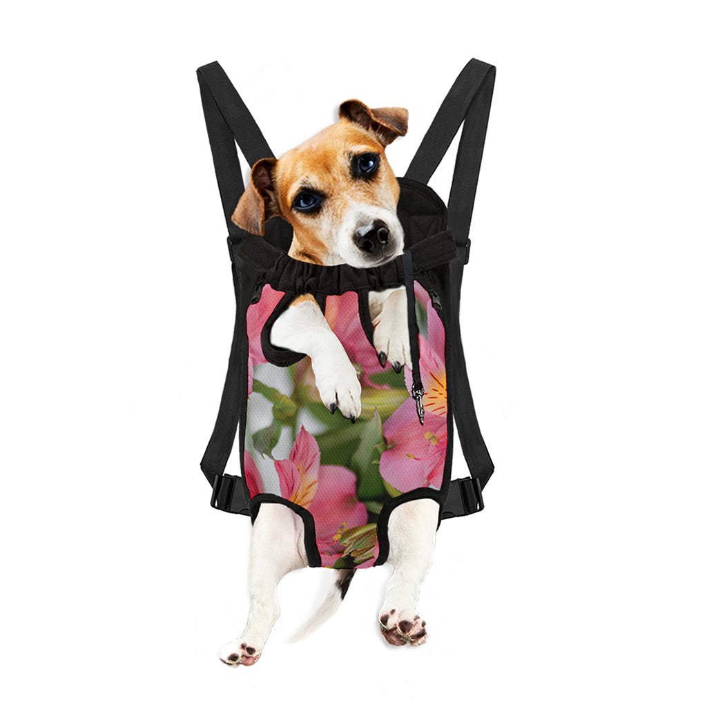 Alstroemeria Flower Print Pet Carrier Backpack