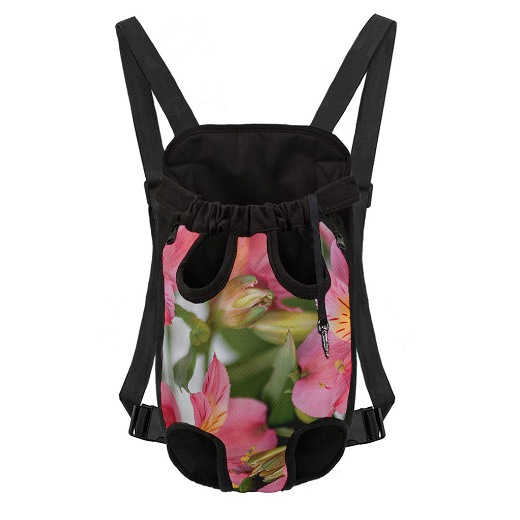Alstroemeria Flower Print Pet Carrier Backpack